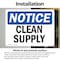 Signmission Clean Supply, 14 in W x Rectangle, Vinyl Decal OS-2PACK-NS-D-1014-L-10633 - alternate 6